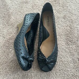 What’s What by Aerosoles Peep Toe Wedge Pumps - 9.5